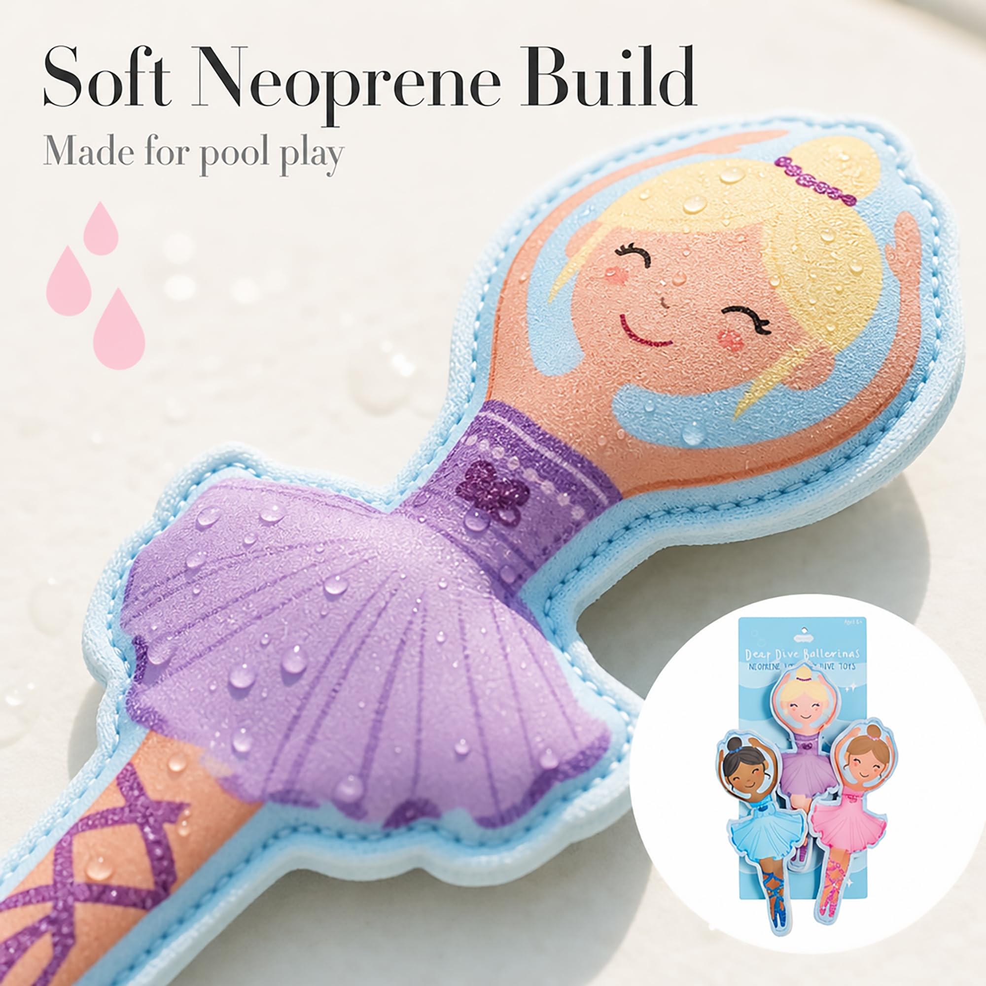 Mud Pie Ensemble de jouets de plongée ballerine pour enfants
