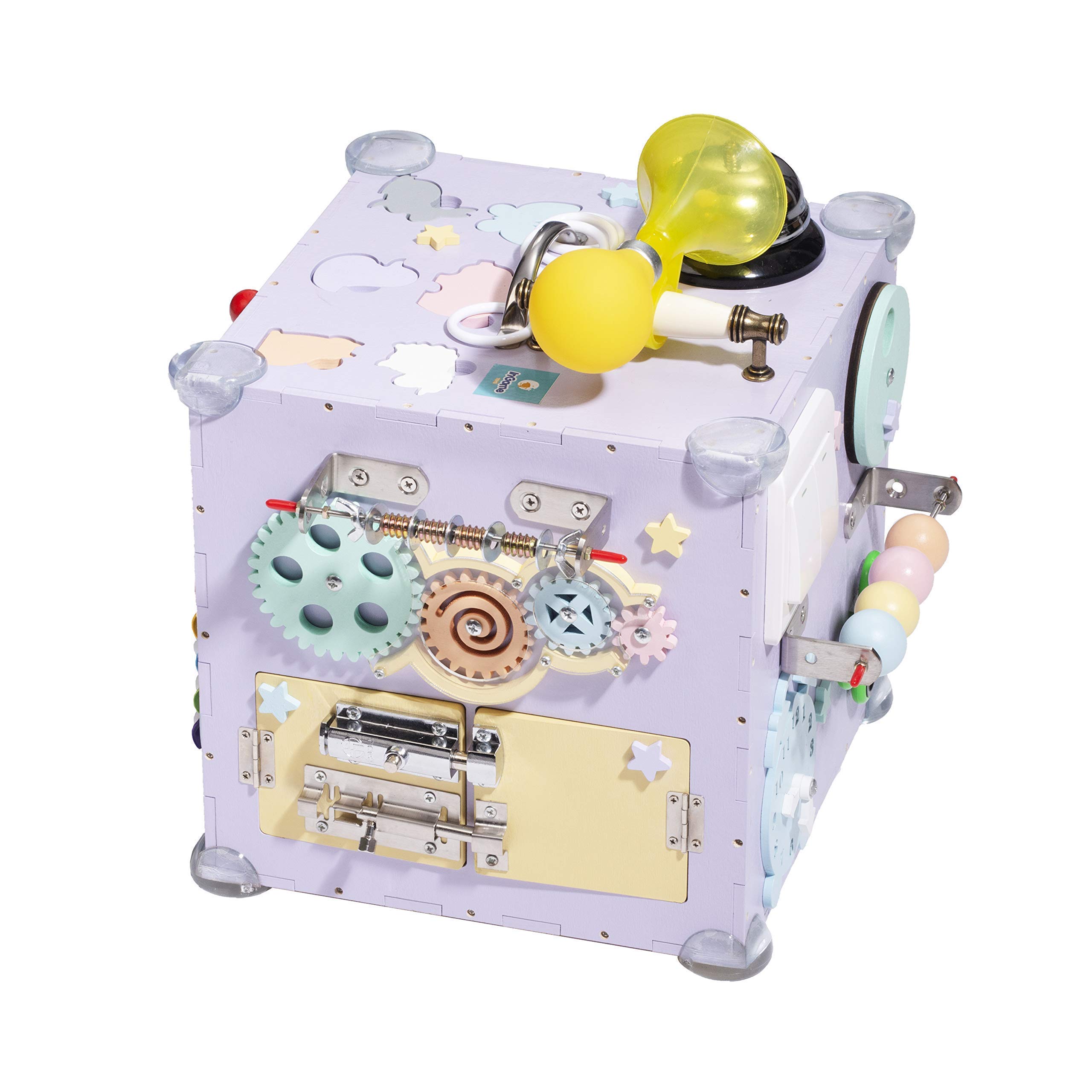 Big Play and Learn Activity Center Cube, 5 Busy Boards, 20 Sensory Fidget Toys for Ages 1-6 Years