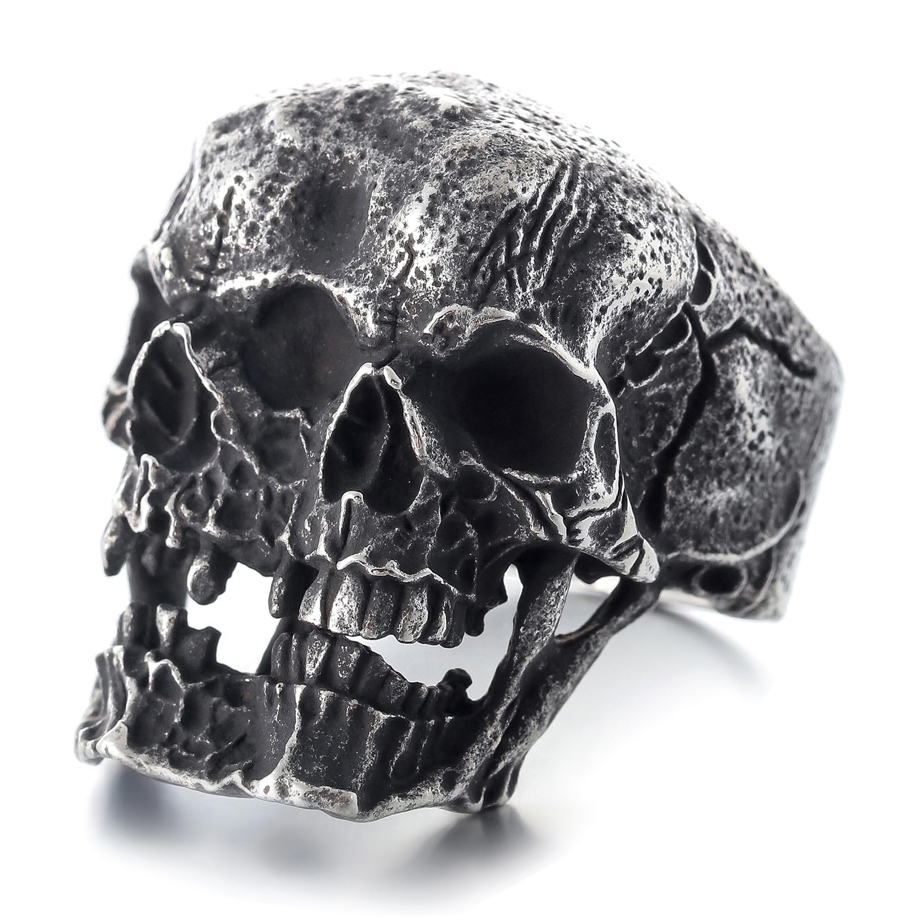 2023 Skull Ring Cool Evil Death Punk Rock Stainless Steel Rings Aly Style Jewelry