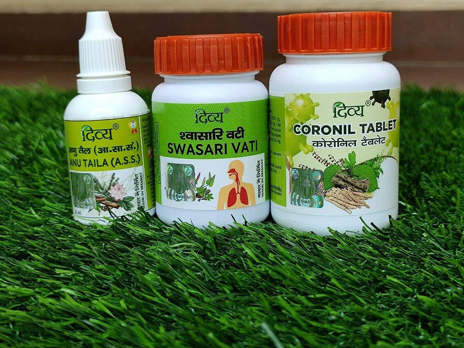 Zeeke PATANJALI Corona KIT - Divya Coronil Kit + Swasari vati + Anu Taila vati