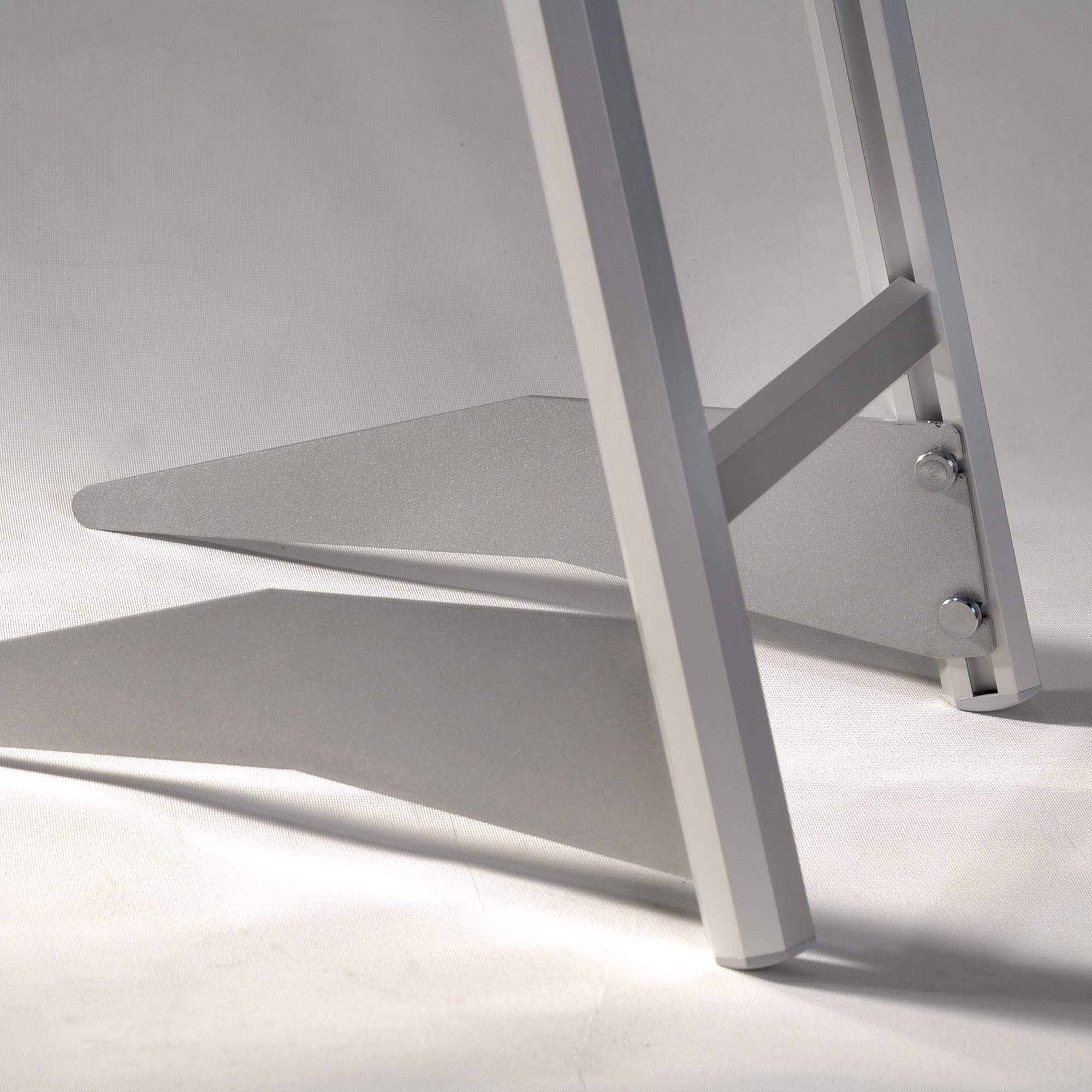 Boden-Prospektständer Rapid DIN A4 | Aluminium Prospekthalter mit Acryl Prospektablagen (2 x DIN A4)
