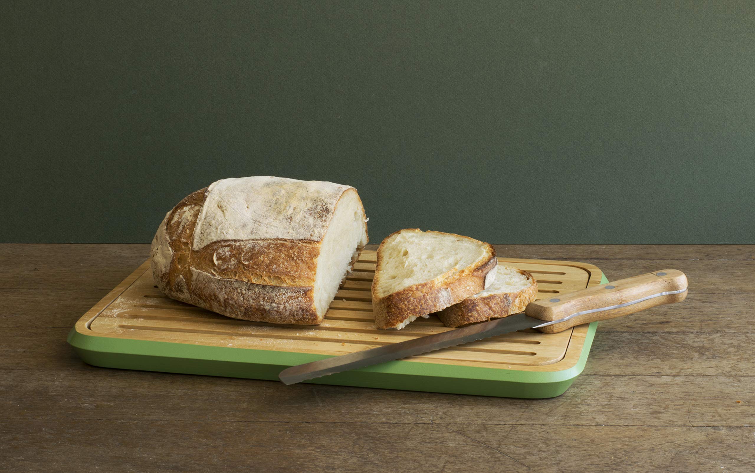 Tagliere Per Pane In Legno Di Acacia KESPER - Con Sartoria Rimovibile, 47.5x32x2 Cm - Foto 3