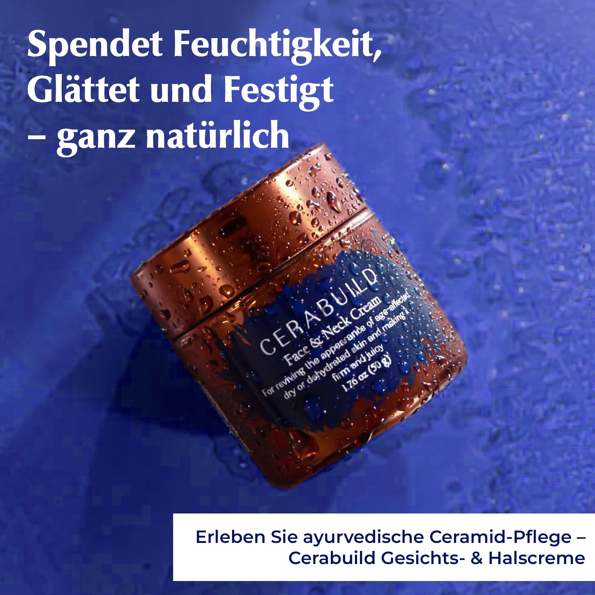 Cerabuild Gesichts- und Halscreme, intensive Hydratation, mit Phyto-Ceramid angereichert, aufpolster, fester Look
