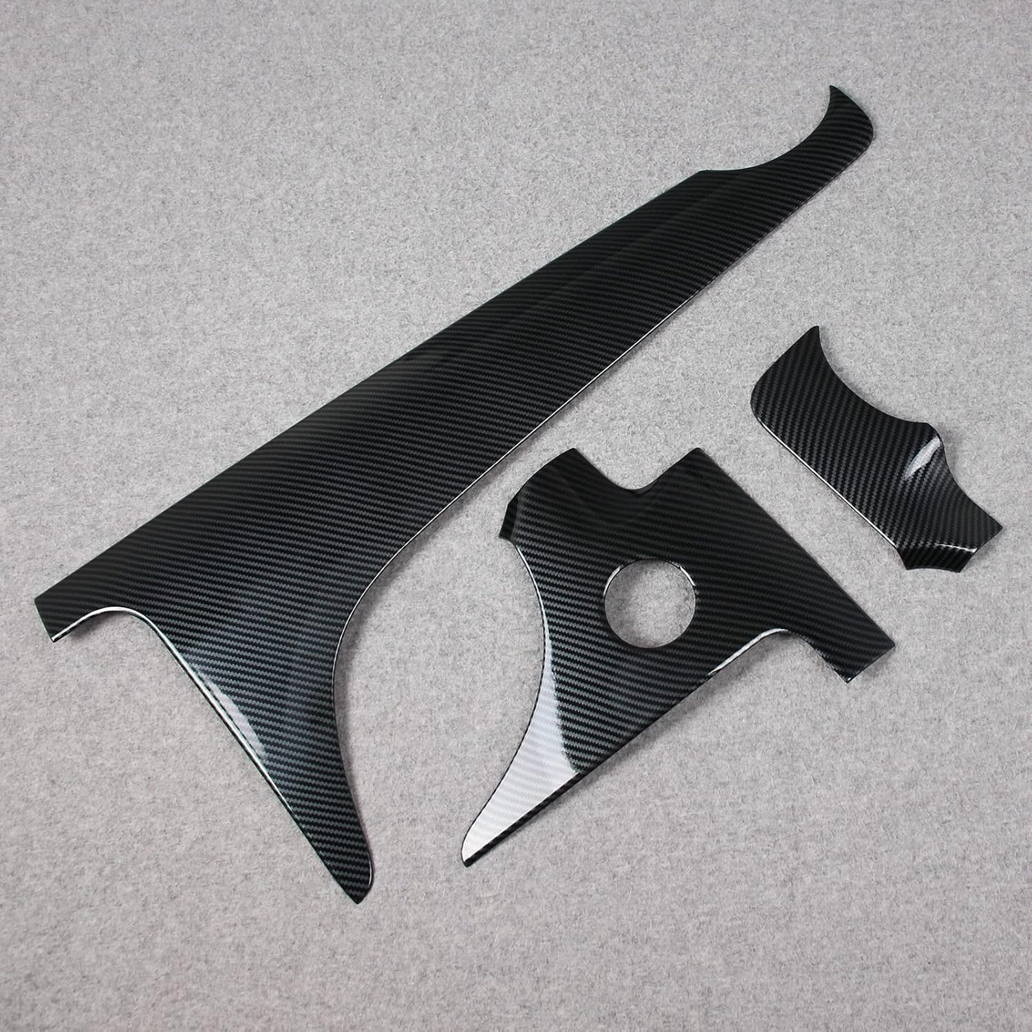 for Mercedes-Benz 2022 2023 C-Class C300 C200 C220d AMG Interior Front Center Console Dashboard Moulding Trim Carbon Fiber Pattern