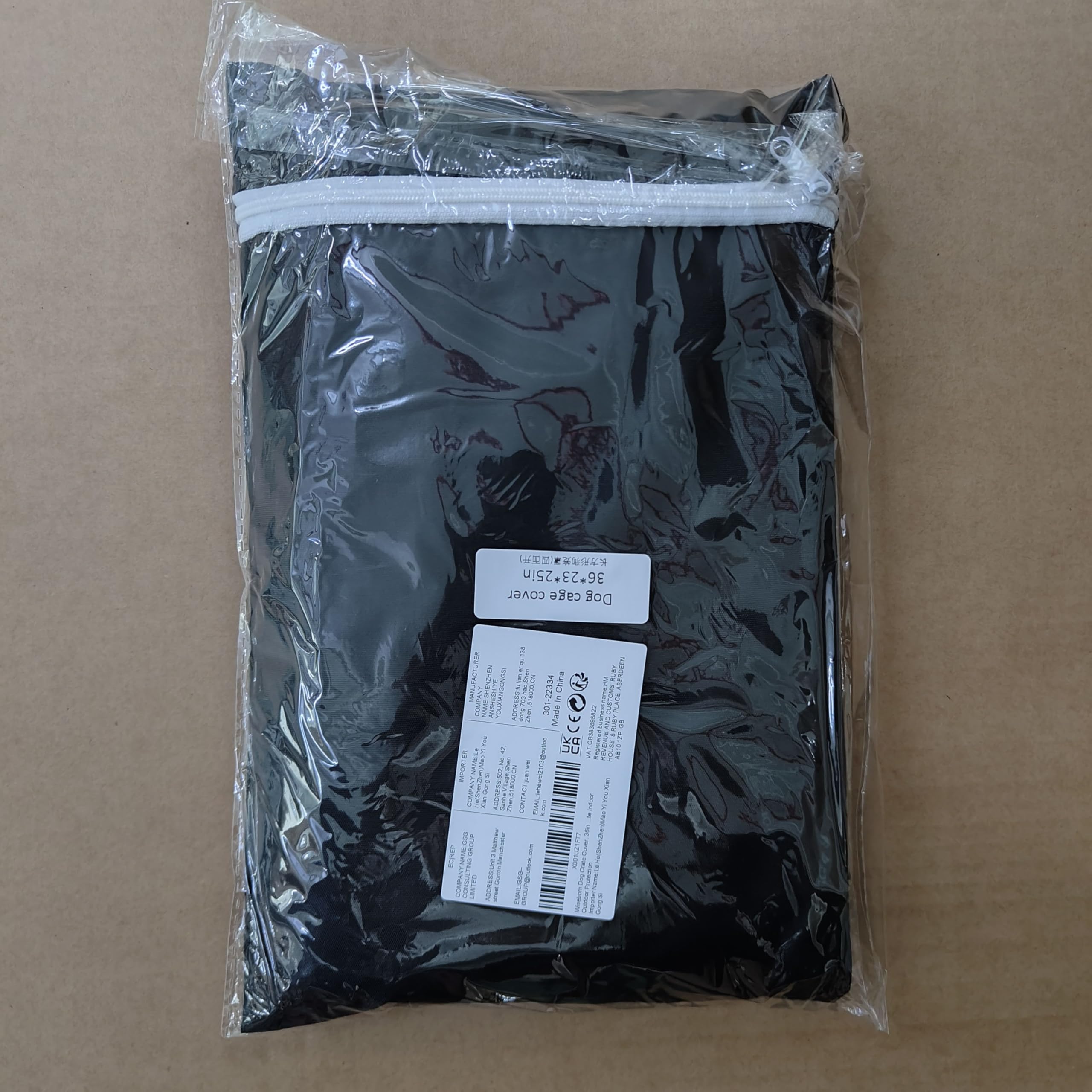 Copertura Per Gabbia Per Cani, PET Copertura per gabbia per cani a doppia porta Copertura Antivento per Gabbie per Cani Tessuto Oxford 210D per cani Nero 36in