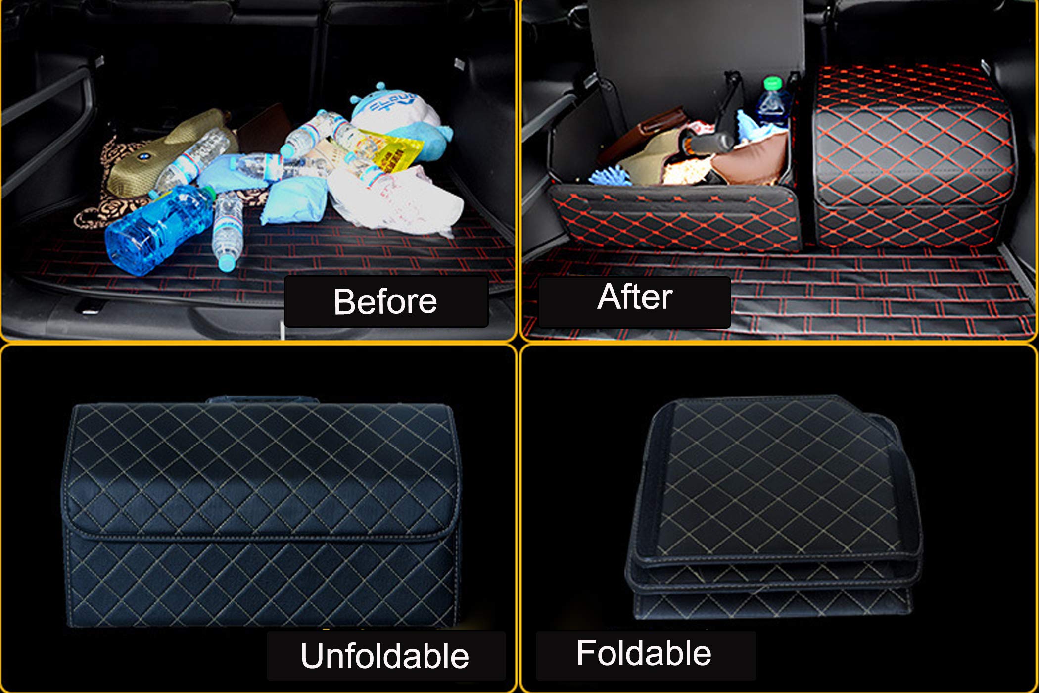 PME Organizador de coche y camión con funda/único mango de plástico