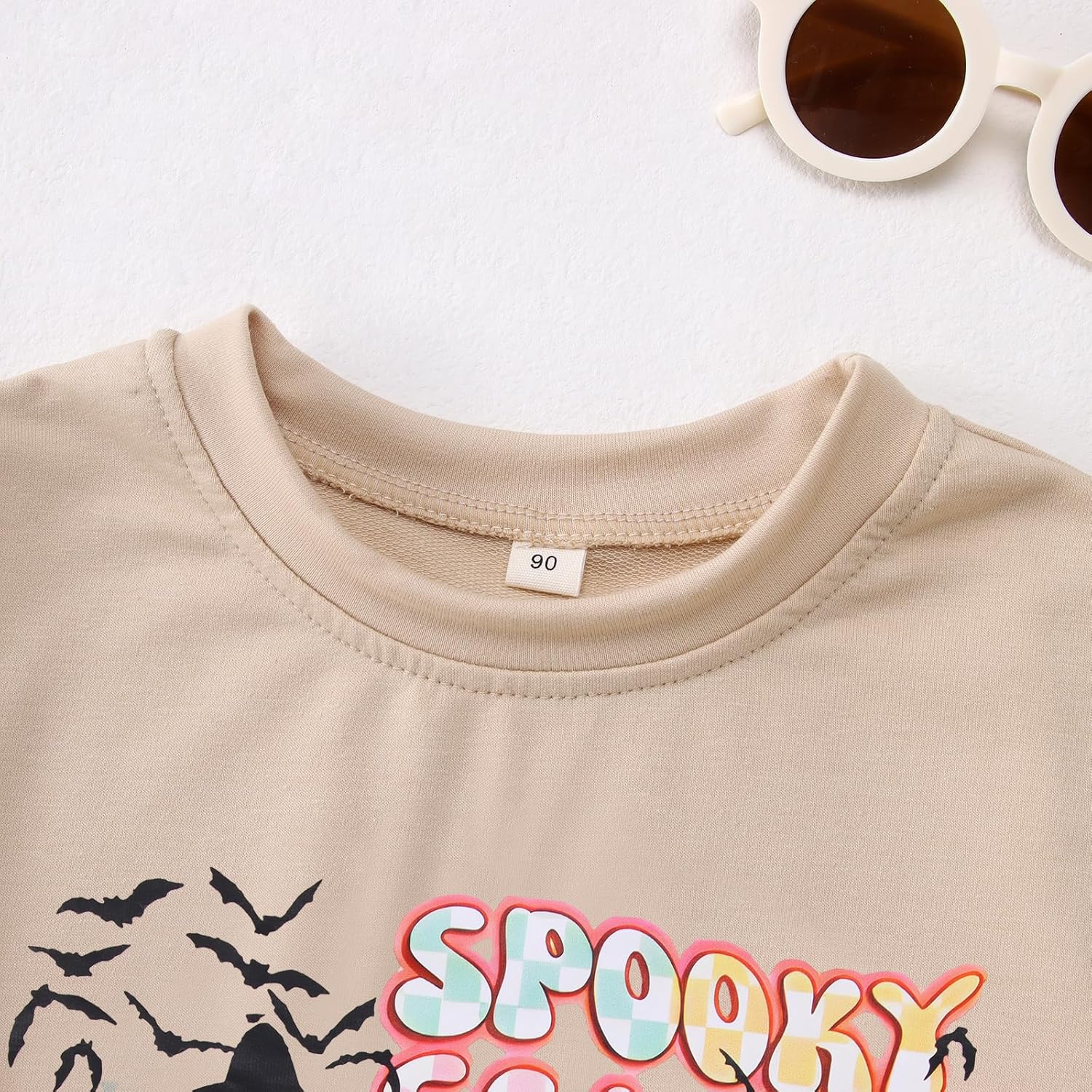 MODNTOGA Baby Boy Girl Spooky Season Crewneck Sweatshirt Halloween Black Cat Pumpkin Graphic Shirt Long Sleeve Pullover Tops - Image 4