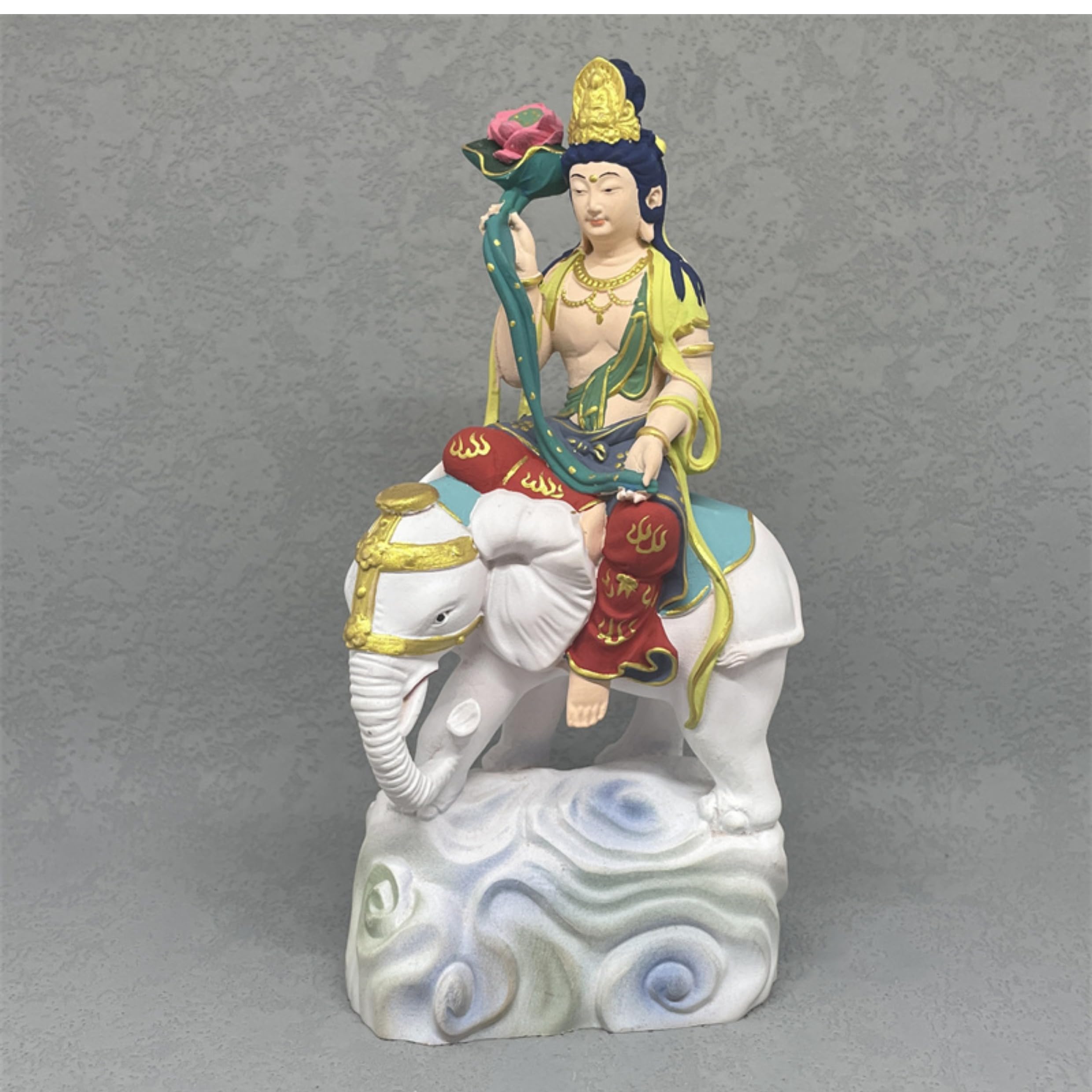 木彫り 仏像 文殊菩蕯 普賢菩薩座像一式 彫刻 仏教工芸品 柘植材 修縁堂】木彫り 仏像 文殊菩薩 普賢菩薩座像一式 彫刻 仏教工芸