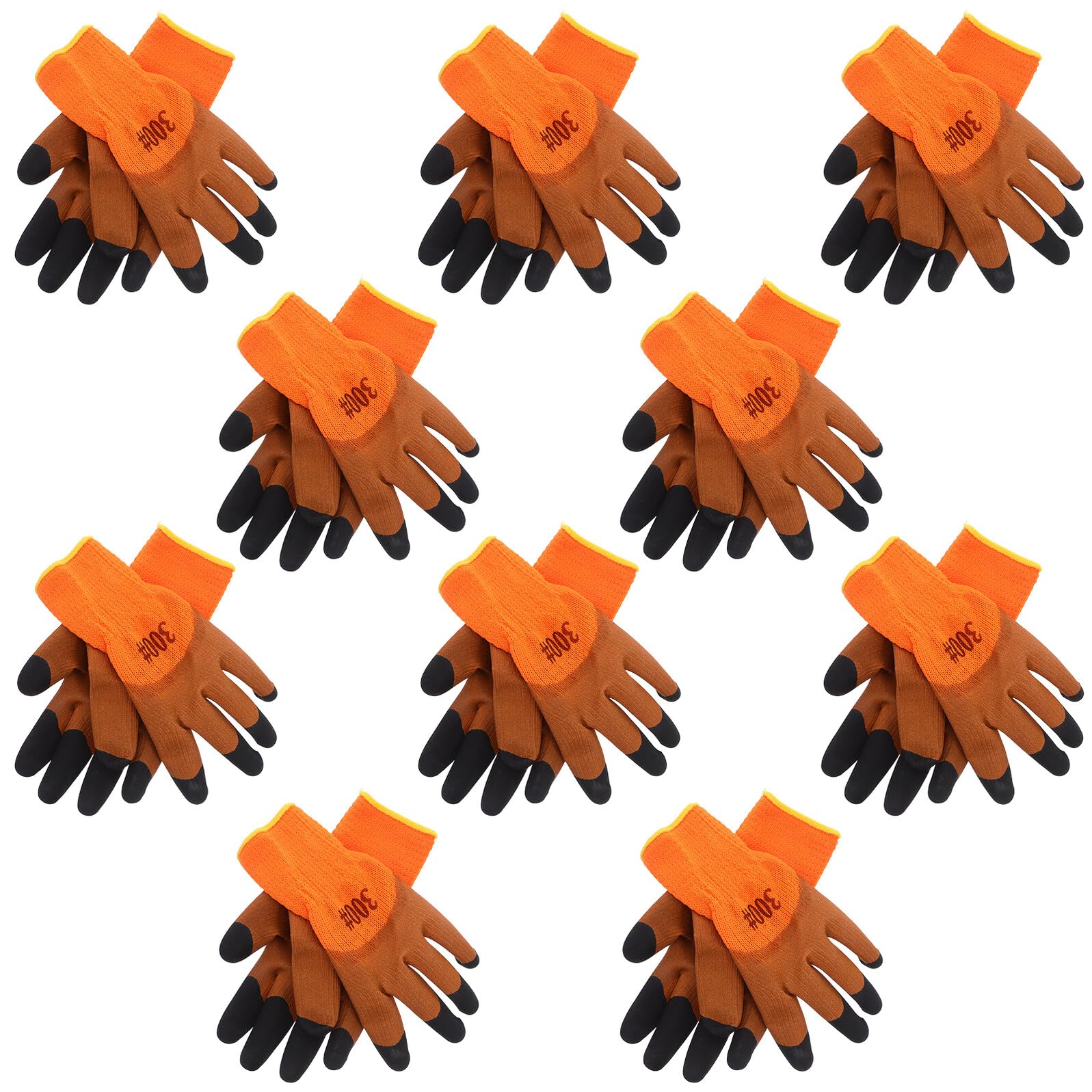 Ipetboom 10 Paia Guanti da Lavoro Termici Unisex Invernali Isolamento Termico Rinforzato Antiscivolo e Resistenti All’Abrasione per Edilizia Giardinaggio e Lavori All’Aperto in