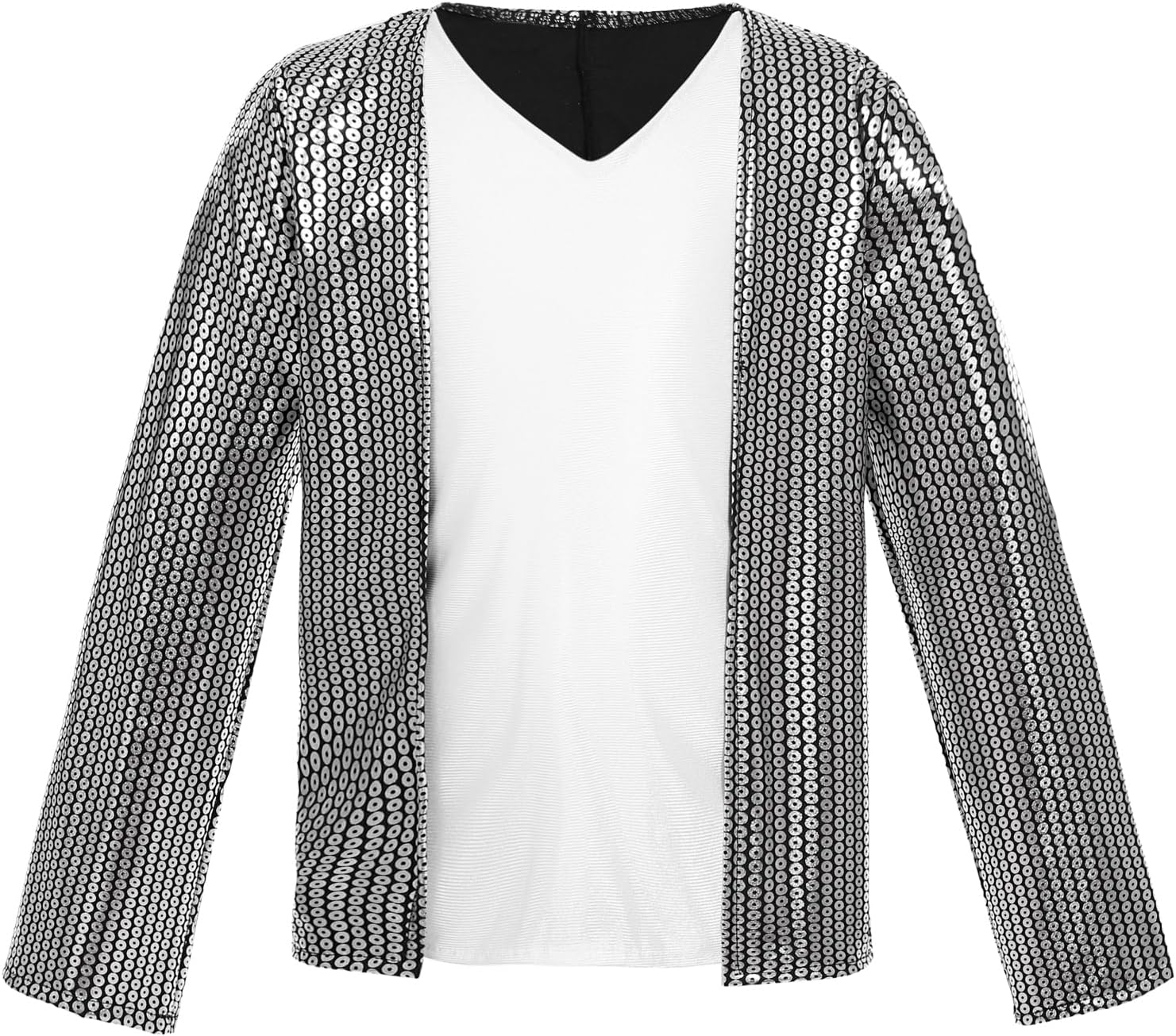 Kids Dance Star Costume Boys 80s Dance Costume 90s Pop Stage Outfits with Glasses Hat Gloves Halloween Cosplay Party - Image 5