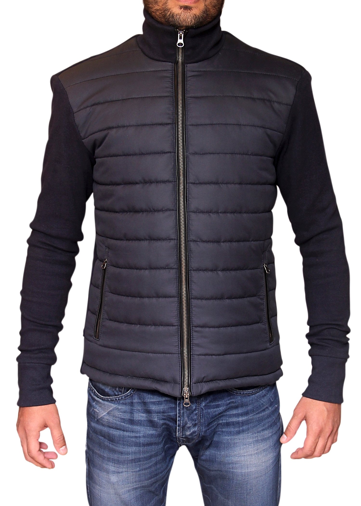 Superior Leather GarmentsSpectre James Bond Knitted Sleeve - Daniel Craig Bomber Black Jacket