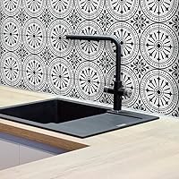 Vista 4 de Alwayspon 24 calcomanías mate para azulejos de pared, despegar y pegar, calcomanías de vinilo autoadhesivas para azulejos de cocina y baño, 6 x 6