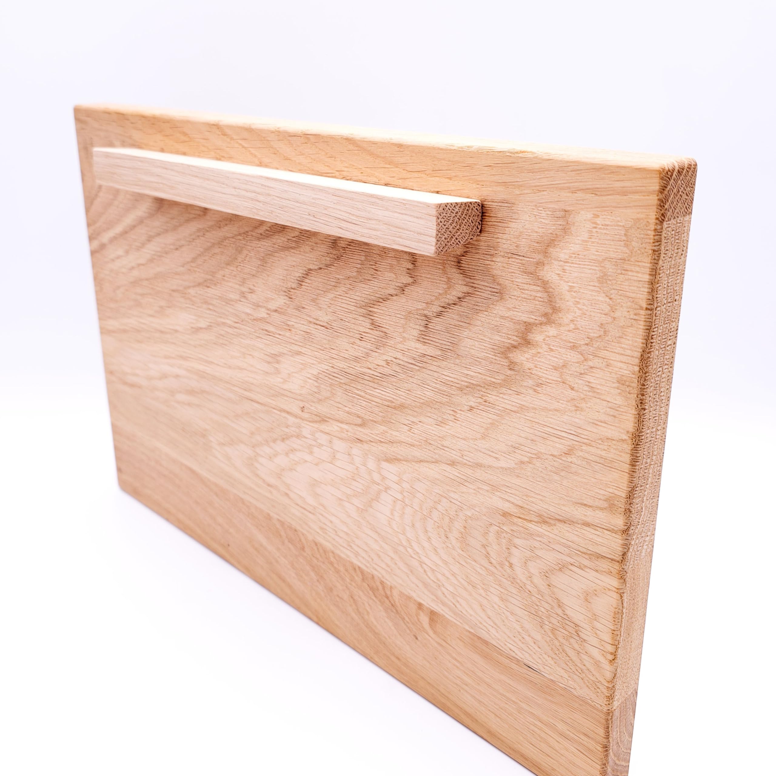 JOWE Furniture Handles Made of Wood Including Screws, Set of 4 Handle Strips Made of Painted Oak Shape: Trapezoidal - Image 2