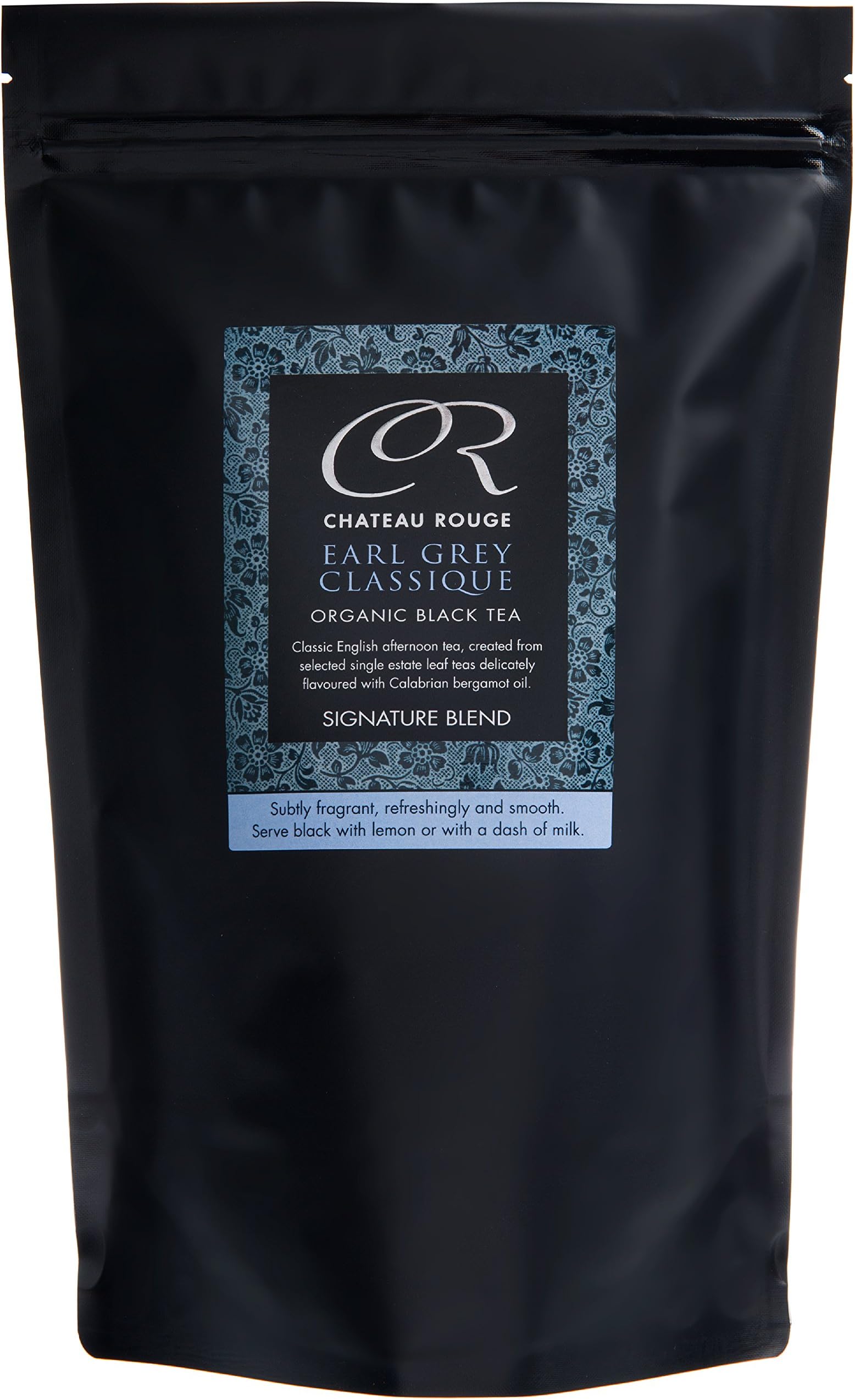 Earl Gray Tea Bags, Luxury Organic Black Tea with Italian Bergamot Oil, 50 Pyramids Refill Pouch