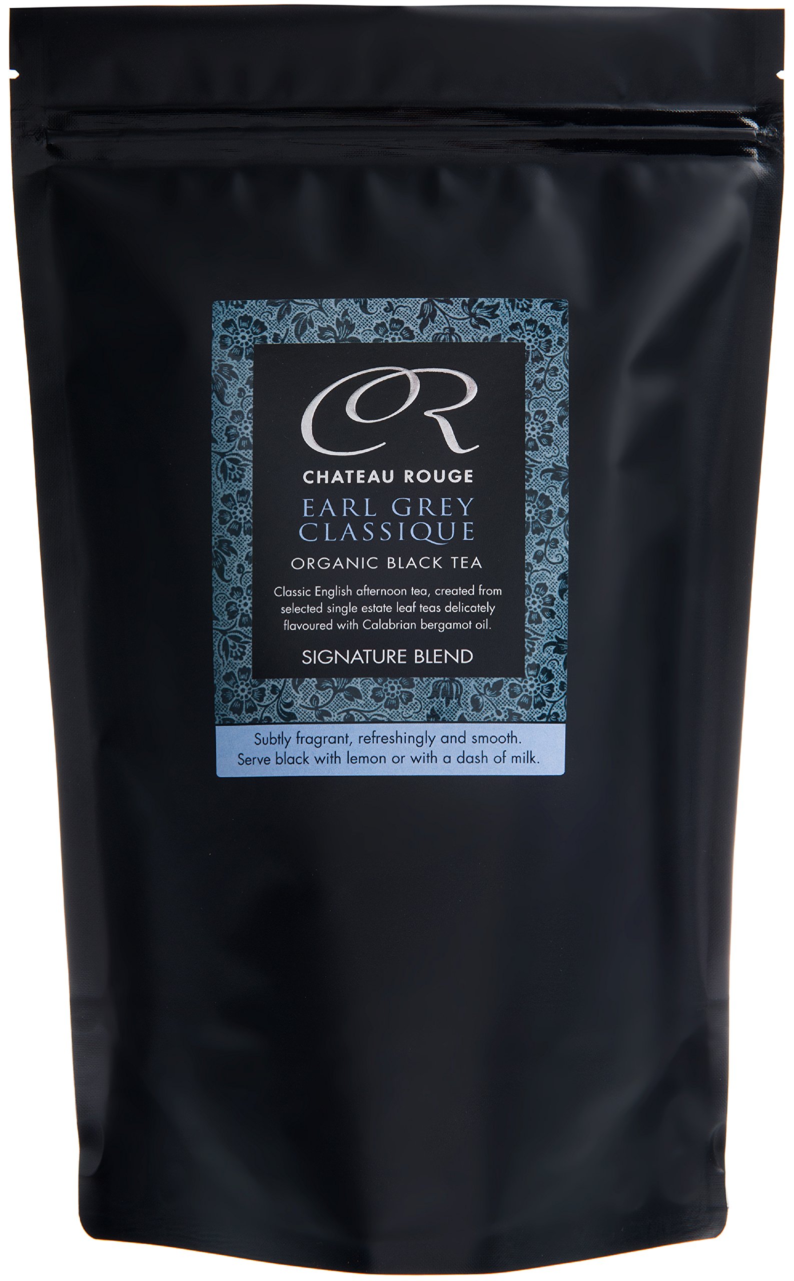 Earl Gray Tea Bags, Luxury Organic Black Tea with Italian Bergamot Oil, 50 Pyramids Refill Pouch