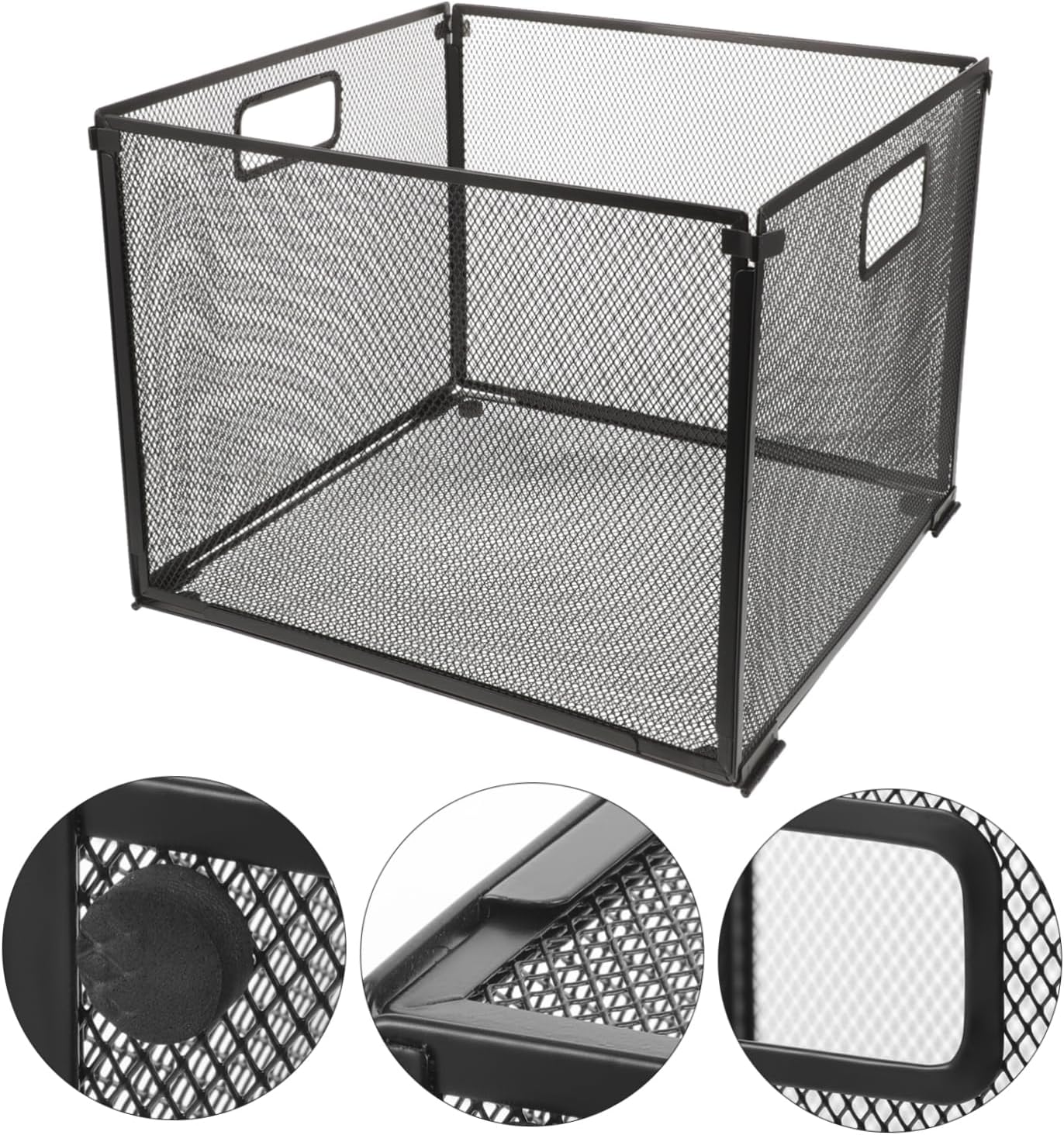 Lurrose Document Holder Mesh File Organizer Metal File Box for Desk for Library and Office