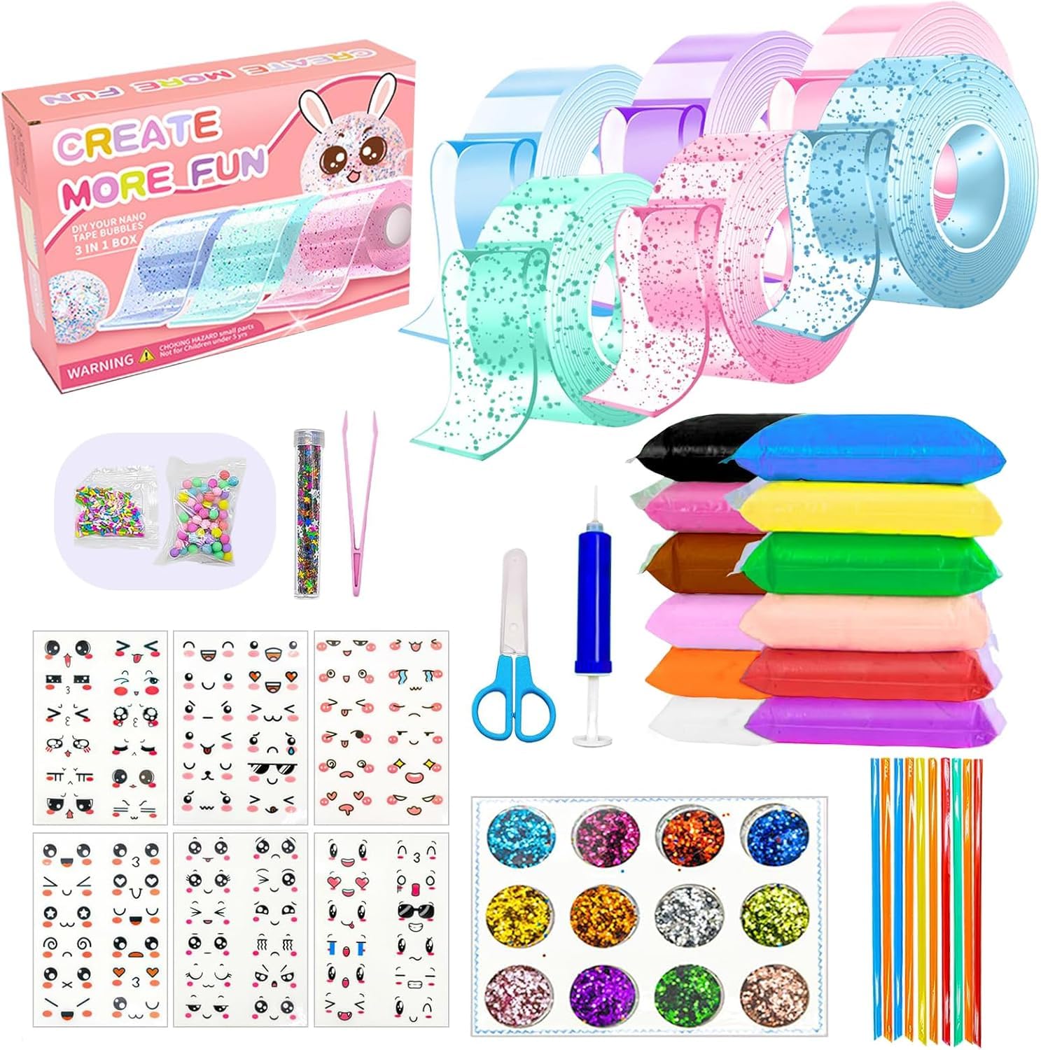 Nano Tape 40+PCS Nano Tape Kit, Multicoloured