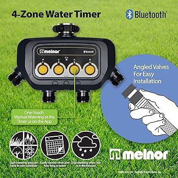 邦楽 WATER MELON NO RUTA DE EVACUACION 4-Zone Bluetooth® Water Timer | Melnor, Inc.