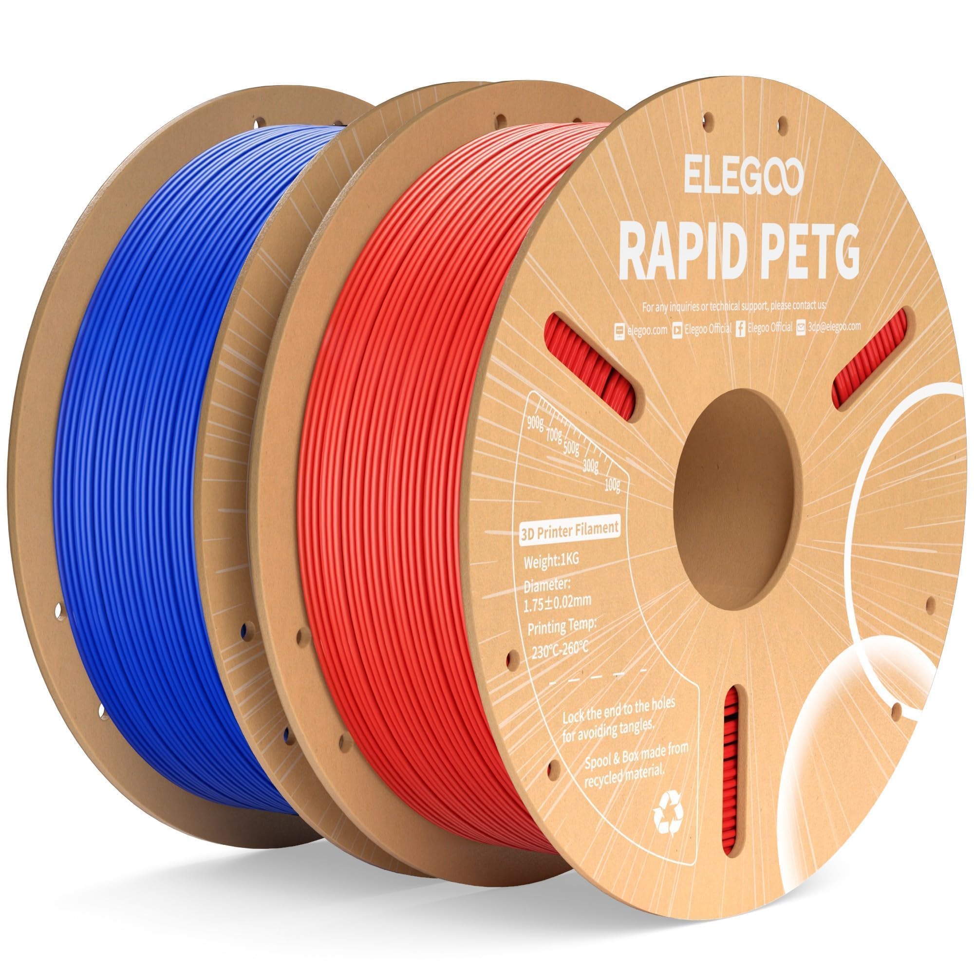 ELEGOO Rapid PETG Filament - 1KG Black -26 ELEGOO Rapid PETG Filament - 1KG Black -26