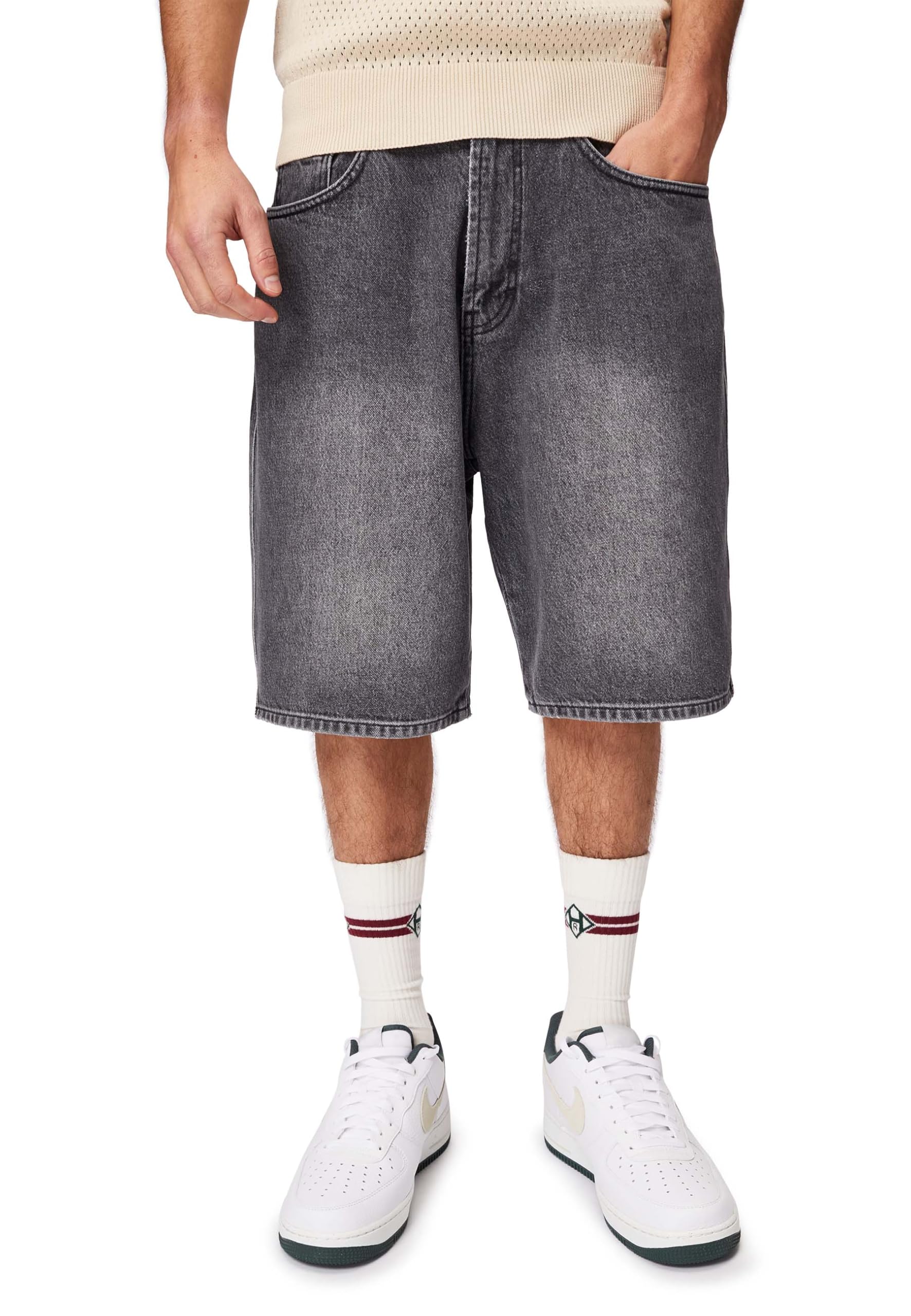 Honesty Rules Spodenki uniseks Baggy Jeans z bawełny ekologicznej