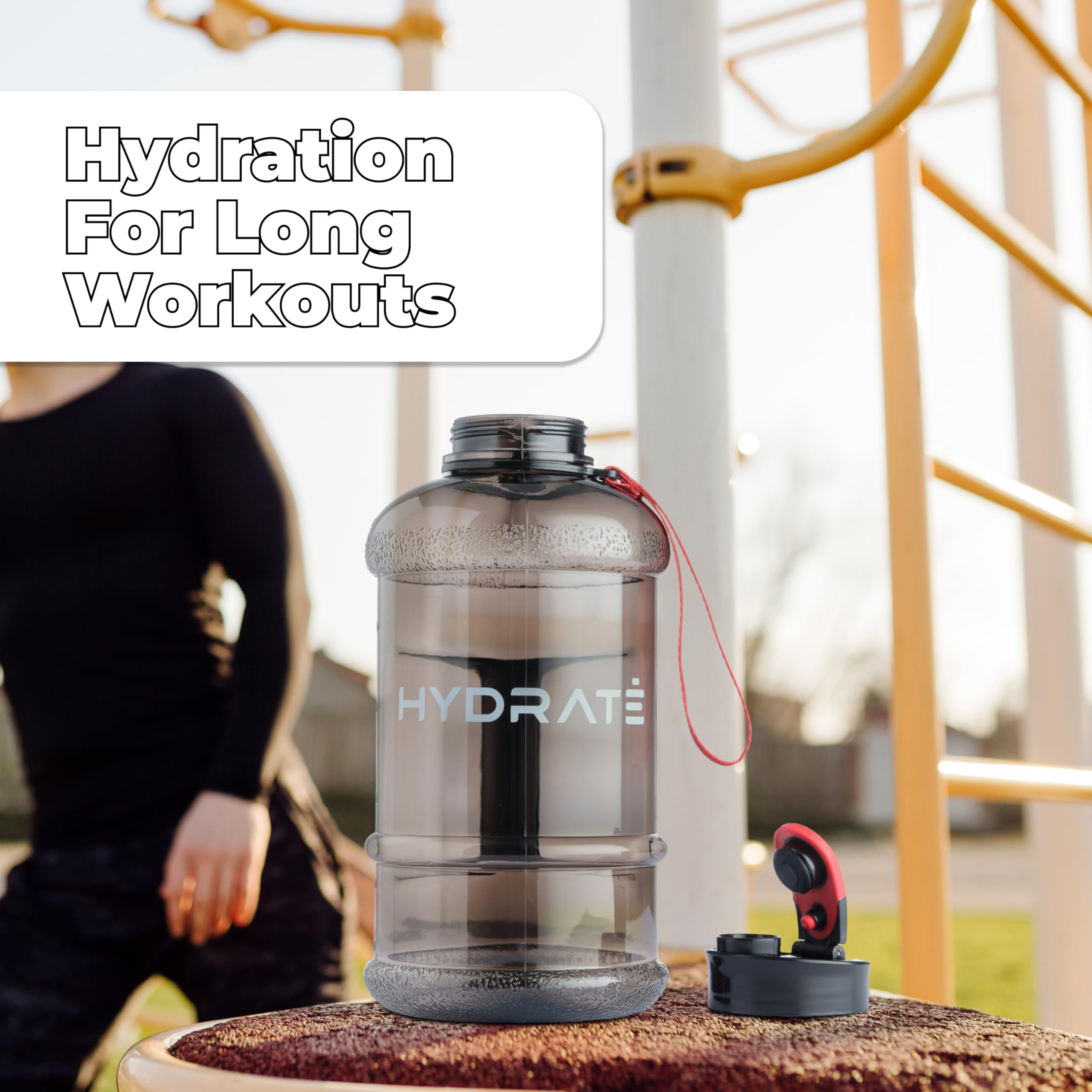 Très grande gourde de 2,2 L avec poignée pour transport facile - Portable - Pour s'hydrater