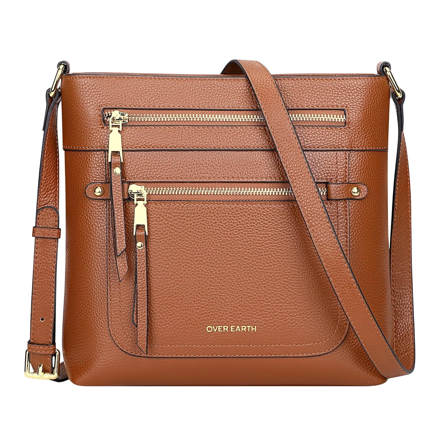 Over Earth Crossbody Bags for Women Leather Purses for Ladies with Multiple Pockets