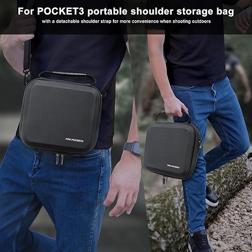 Miniatura 4 de FiTSTILL Estuche de almacenamiento de viaje negro grande para transporte y carcasa rígida compatible con dji osmo Pocket 3 Creator Combo, kit de