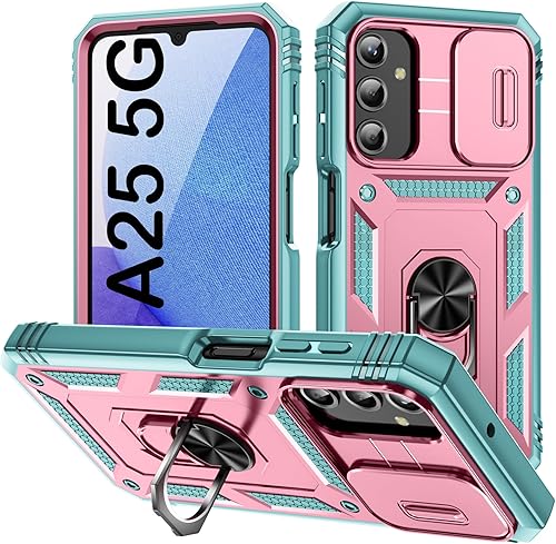 Miniatura 117 de PASNEW Funda para cámara Samsung Galaxy A15 5G, soporte metálico de grado militar, resistente a prueba de golpes, carcasa rígida para Samsung A15