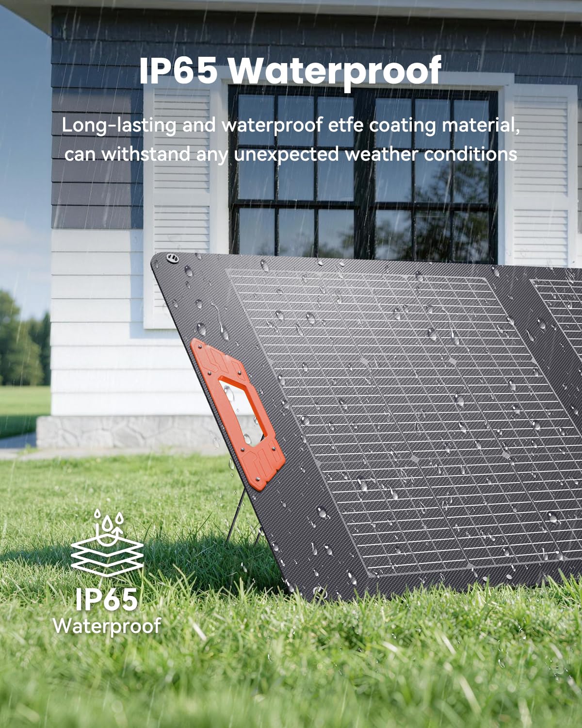 SOLUPUP Pannello solare portatile da 200 W – Pannello solare bifacciale ad alta efficienza del 24% con uscita MC4, caricabatterie solare pieghevole impermeabile IP65 con cavalletto per centrale