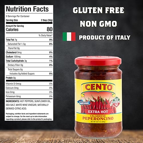 Miniatura 2 de Cento Extra Hot Calabrese Pepperoncino Hoagie Spread, 9.87 onzas