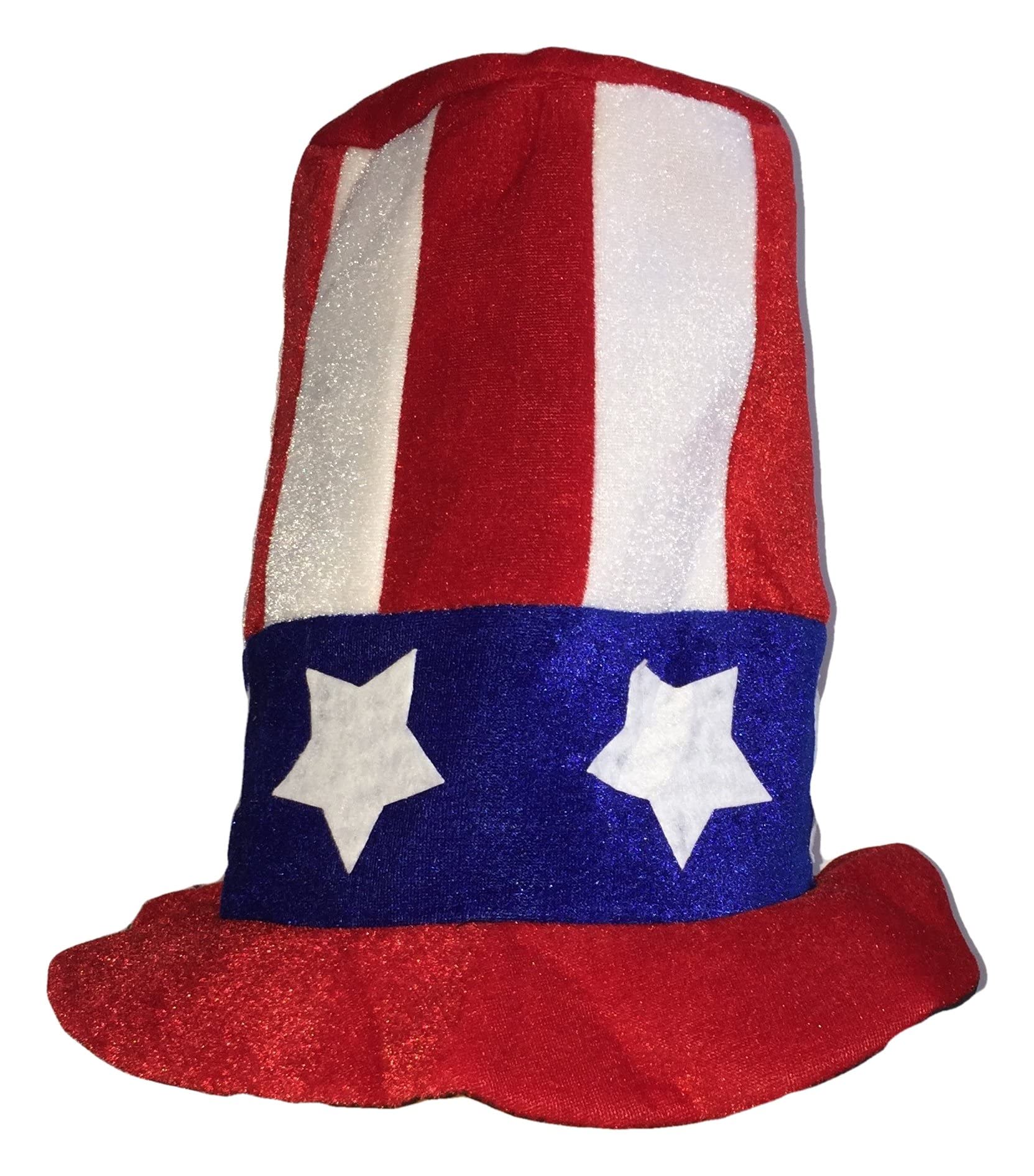 Forum Novelties Men's Uncle Sam Velvet Adult Top Hat, Multi, One size