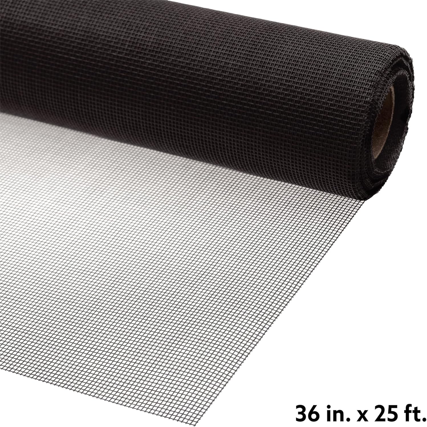 Prime-Line P 88235 Screen Mesh Roll for Window and Door Fiberglass Standard Duty 36 in. x 25 ft., Charcoal (1 Roll)