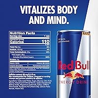 Vista 14 de Red Bull Energy Drink with 80mg Caffeine plus Taurine & B Vitamins, 8.4 Fl Oz, 2 Packs of 12 Cans (Pack of 24)