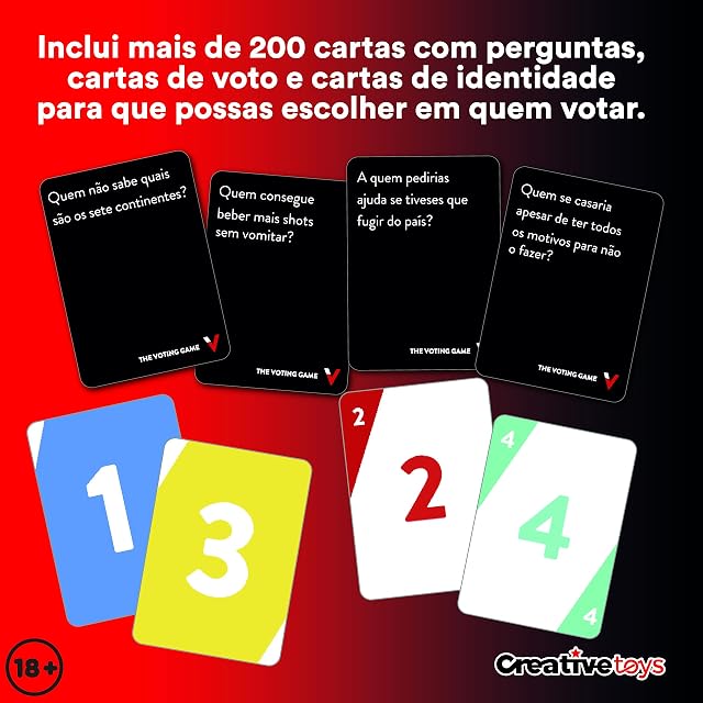 Foto 5 de 7 de Creative Live Games The Voting Game Jogo Cartas Português