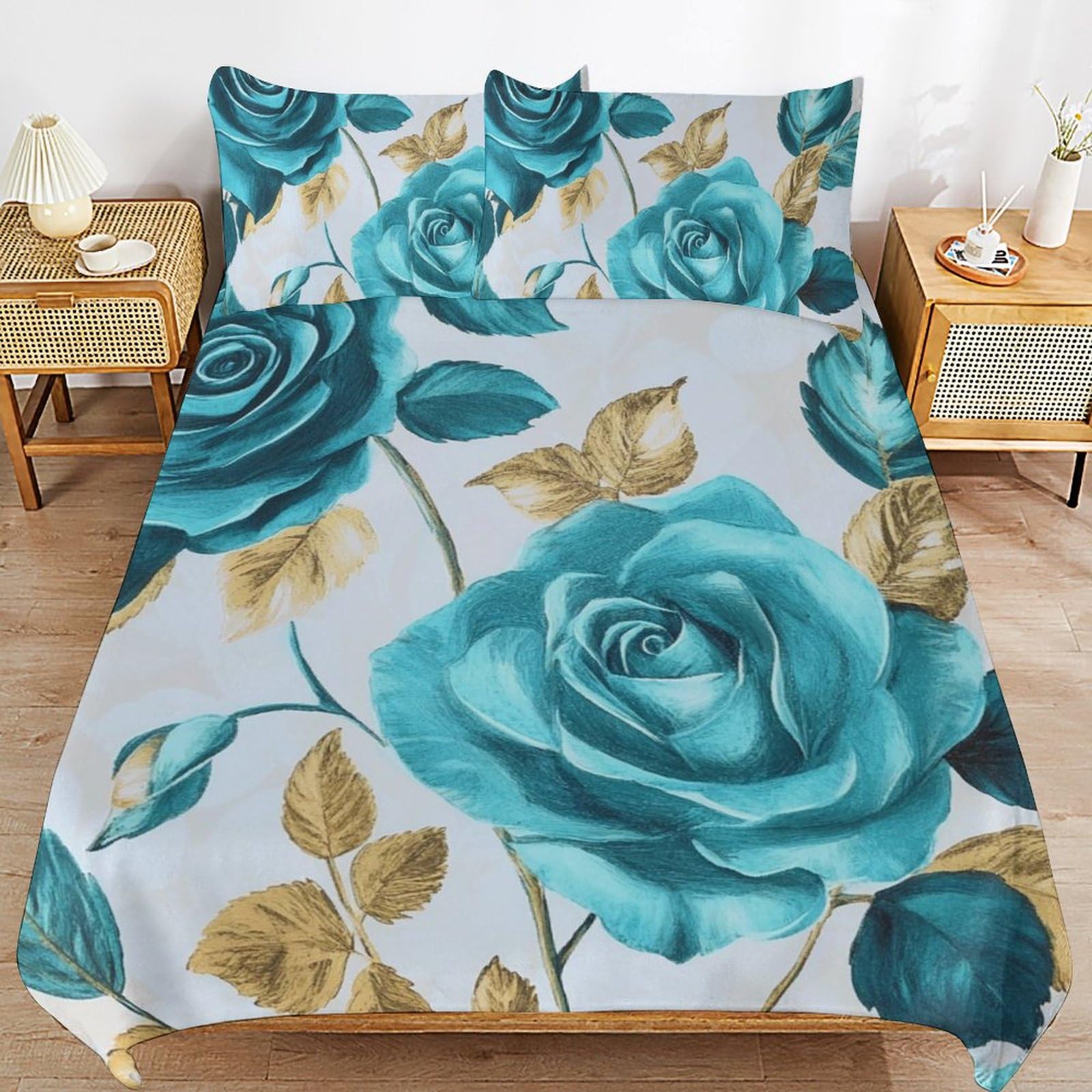 Housse de couette microfibre 135x200 cm douce avec fermeture éclair