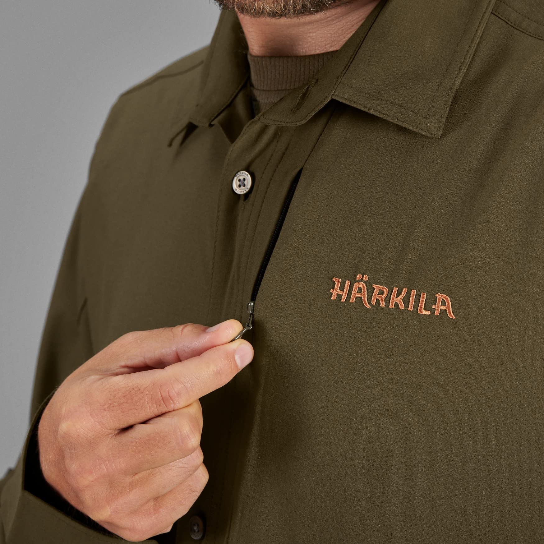 Harkila Trail LS Shirt Willow Green Shirts