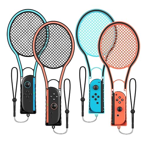 Miniatura 1 de Raqueta de tenis para Nintendo Switch&OLEDSwitch 2 (2025), accesorios de soporte de agarre de mano para Joycon 2 controladores, compatible con Mario