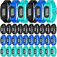 Vista 1 de Geyoga Pedometer for Walking Steps and Miles Pedometer Watch Silicone Steps Tracker Running Bracelet Ankle Step Counter for Calorie Burning and Step