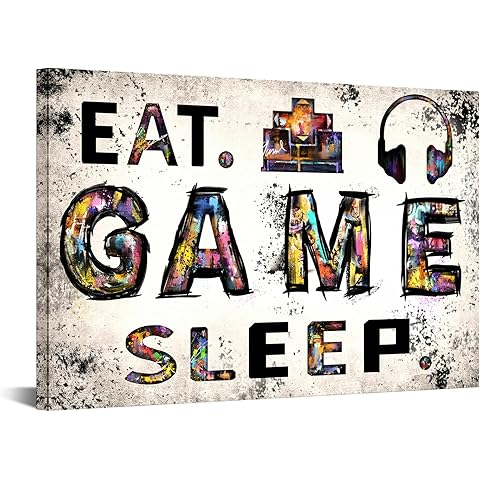 KREATIVE ARTS Gaming Canvas Wall Art for Boys Game Room Decor Game Themed Gamer Wall Art Posters Home Decor Gaming Bedroom Kids Room Pictures Prints Decorations Playroom Wall Decor 16x24 inches
