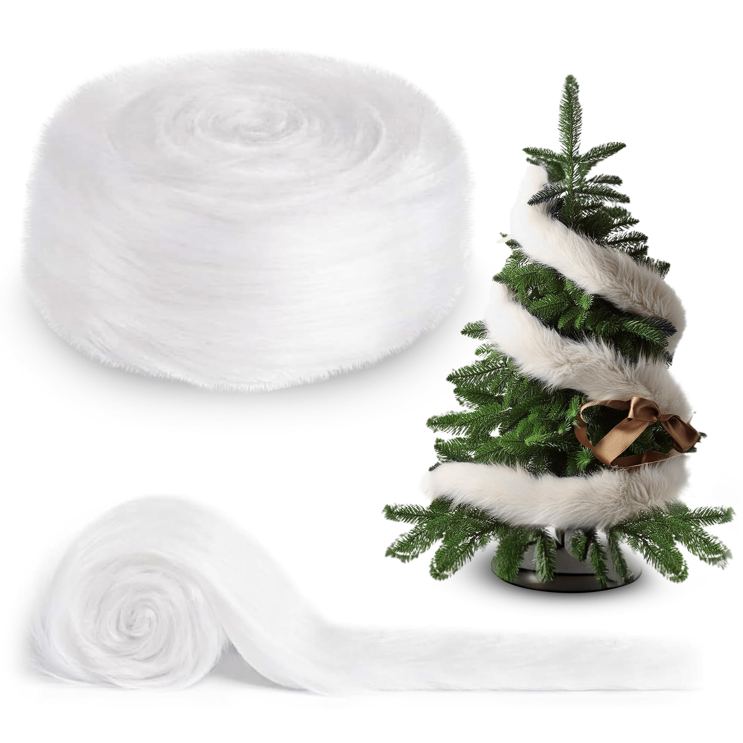 Amazon.com: FabricLA Fur | Faux Fur Fabric | White Fur Ribbon Trim