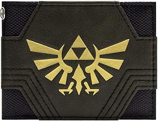 Zelda Tessuto d'oro Triforce Nero portafoglio