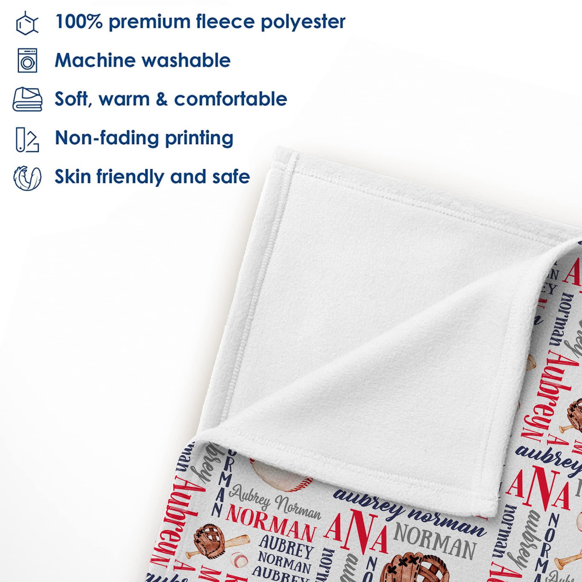 Amazon.com: Personalized Baseball Monogram Blanket, Sport