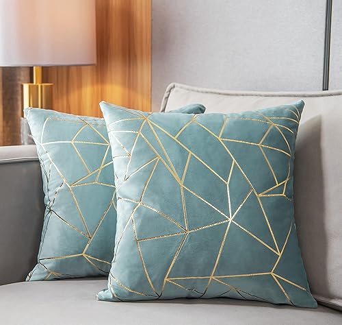 Fundas decorativas de terciopelo para cojines (2 unidades), ultra suaves ideales para Navidad, sofá, dormitorio, automóvil