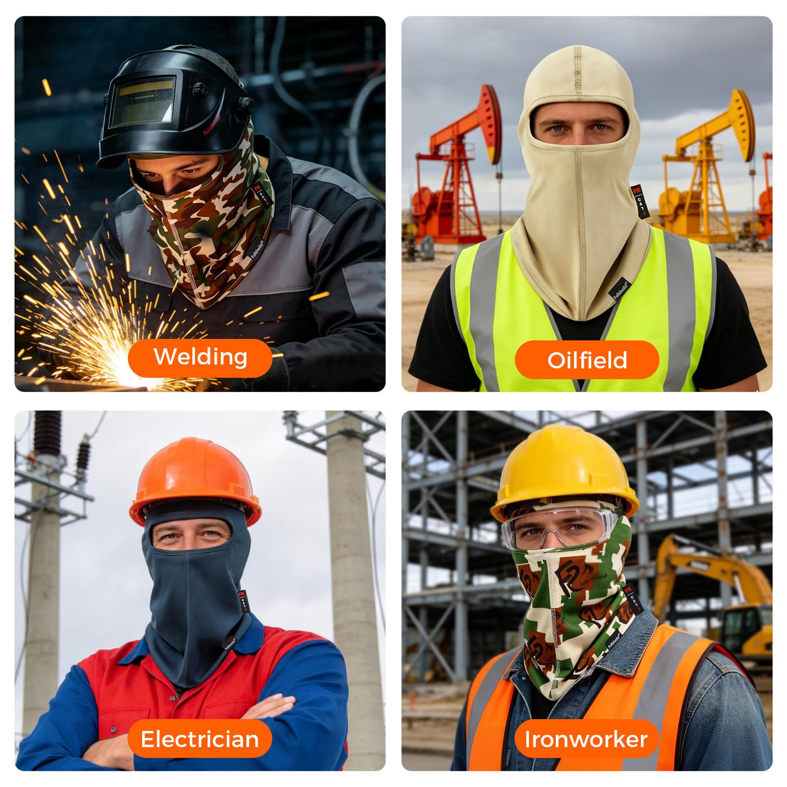 Fullsheild FR NFPA2112, odporna na ogień, kominiarka, NFPA2112, osłona do spawania, polowania, wojskowa, rozmiar uniwersalny
