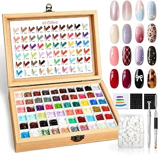 Patting Gel Polish Palette Kit, 60 Colors Ombre Nail Gradient Blush Bloo...