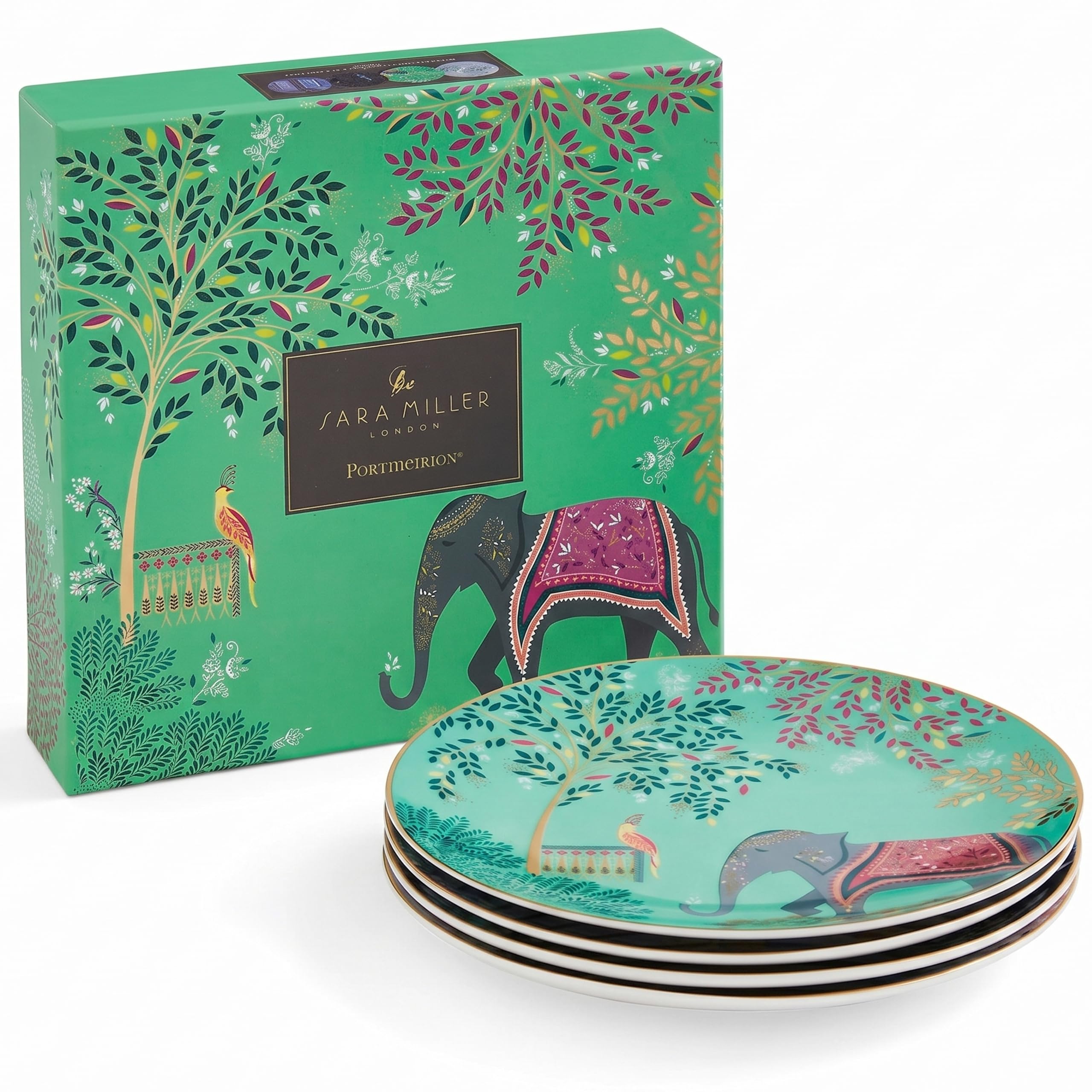 Portmeirion Home & Gifts Sara Miller SMI78964-XG Lot de 4 assiettes à gâteau Multicolore