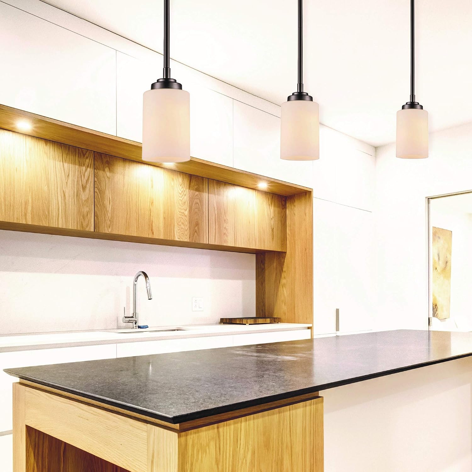 TRANS GLOBE Lighting Modern One Light Mini Pendant in Black Finish (22520 BK)