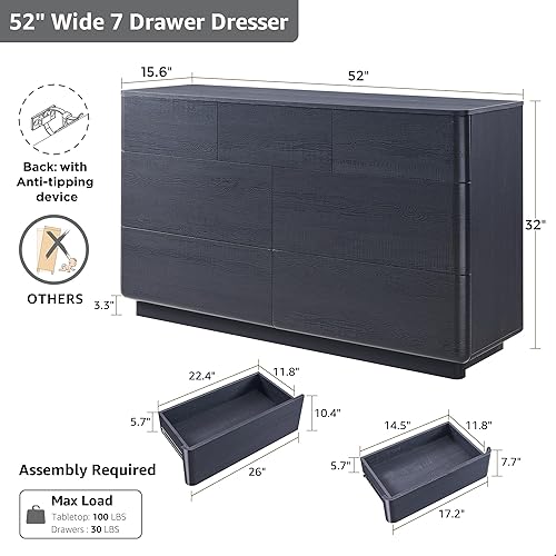 Miniatura 10 de Mesa de centro moderna de madera de granja de 48 pulgadas con 4 cajones de almacenamiento grandes mesa de centro decorativa rústica para sala de