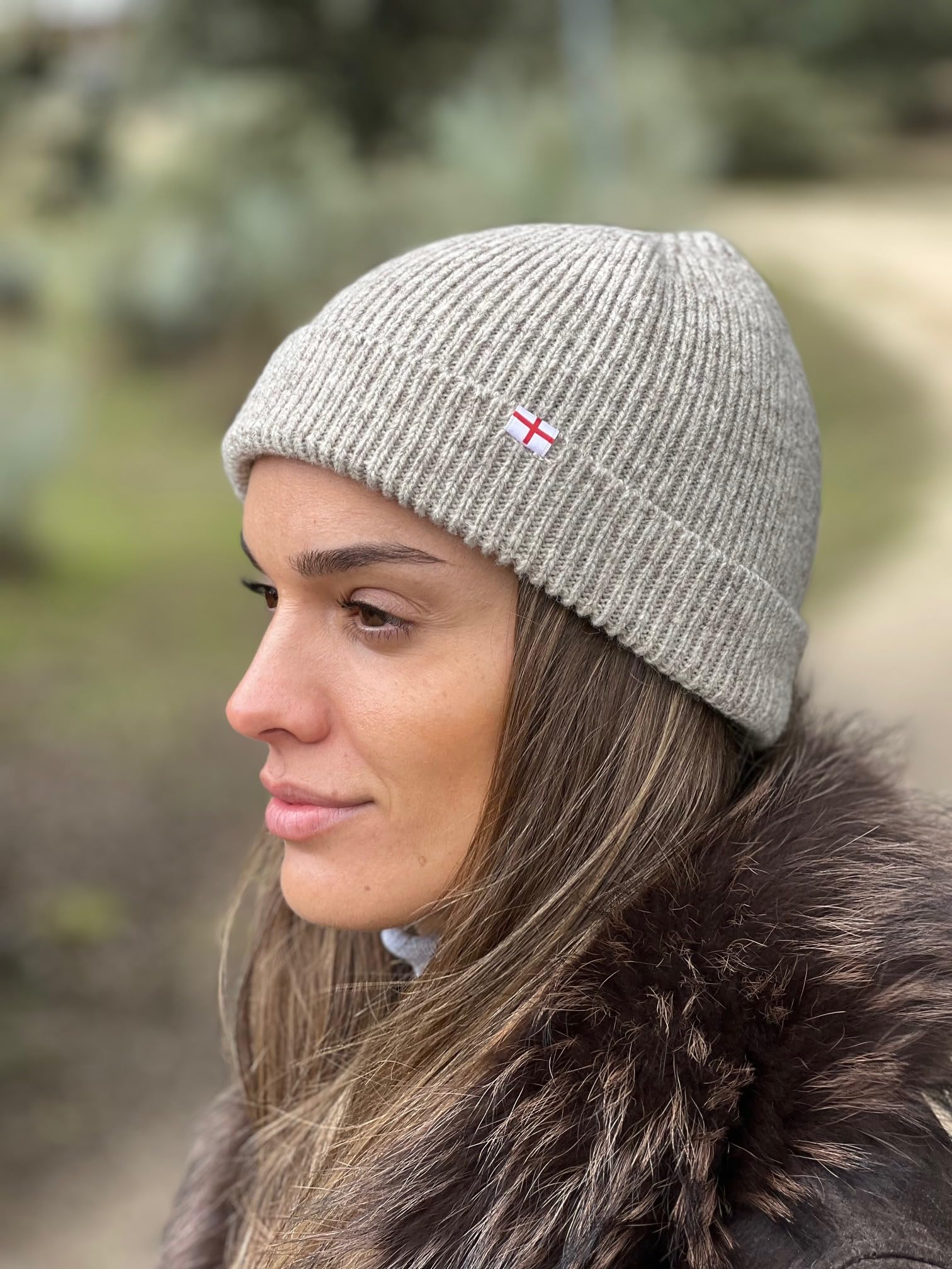 Patriia Gorro de lana merino 100 % con bandera inglesa. Hecho a mano. Gorro de lana para hombre. Gorro de lana para mujer. Gorro de punto