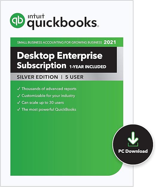 QuickBooks Desktop Enterprise Silver 2021 Accounting